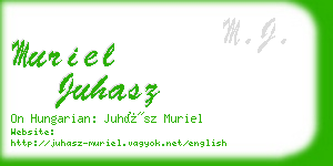 muriel juhasz business card